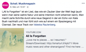 Schall Musikmagazin Valeska Rautenberg All Is Forgotten